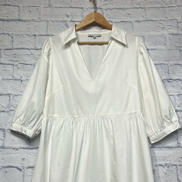 HYFVE Women's White Cotton V-Neck Dress - Picture 8 of 8